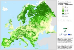 Distributia padurilor in Europa