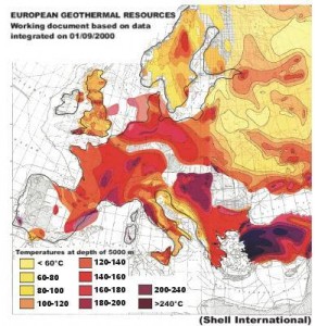 Harta geotermala a Europei