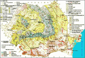 Harta regiunilor climatice din Romania