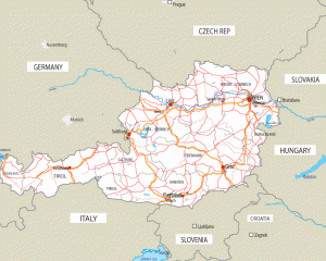 Harta rutiera a Austriei