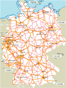 Harta rutiera a Germaniei2