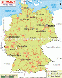 Harta rutiera a Germaniei1