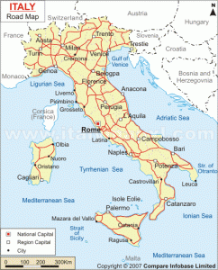 Harta rutiera a Italiei