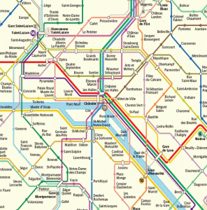 Harta metroului in Paris