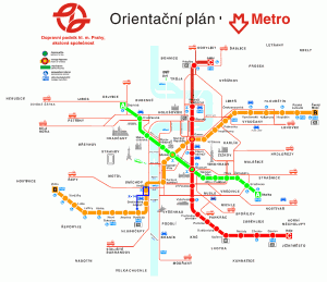 Harta metroului in Praga