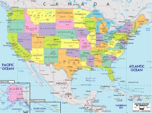 Harta politica a SUA
