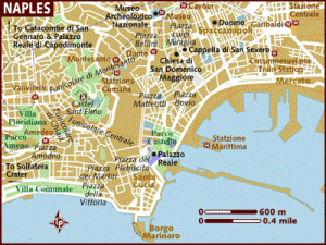 Harta turistica Napoli