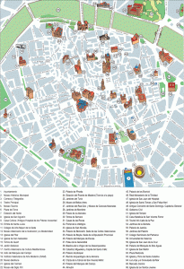 Harta turistica a orasului Valencia