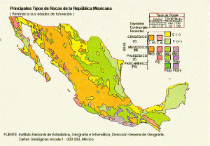 Mexic-principalele roci si evolutia paleogeografica