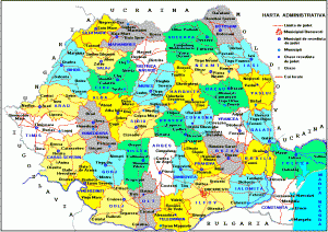 Harta administrativa a Romaniei