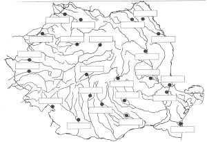 Harta muta Raurile si orasele Romaniei