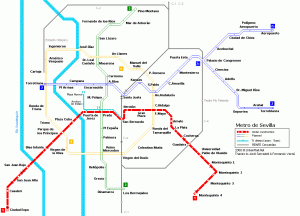 Harta metrou Sevilla