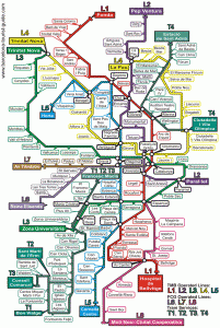 Harta metrou Barcelona