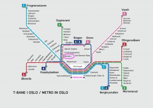 Harta metrou Oslo