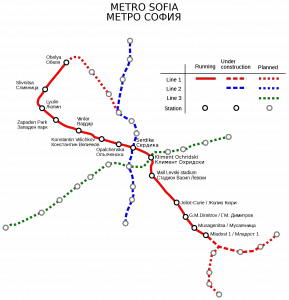 Sofia metro map