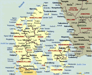 harta Danemarca