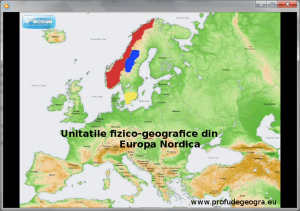 Harta - Unitatile fizico-geografice din Europa Nordica