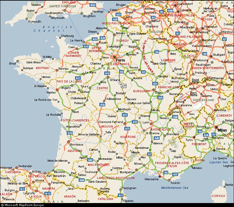 Harta Frantei Detaliata | Harta