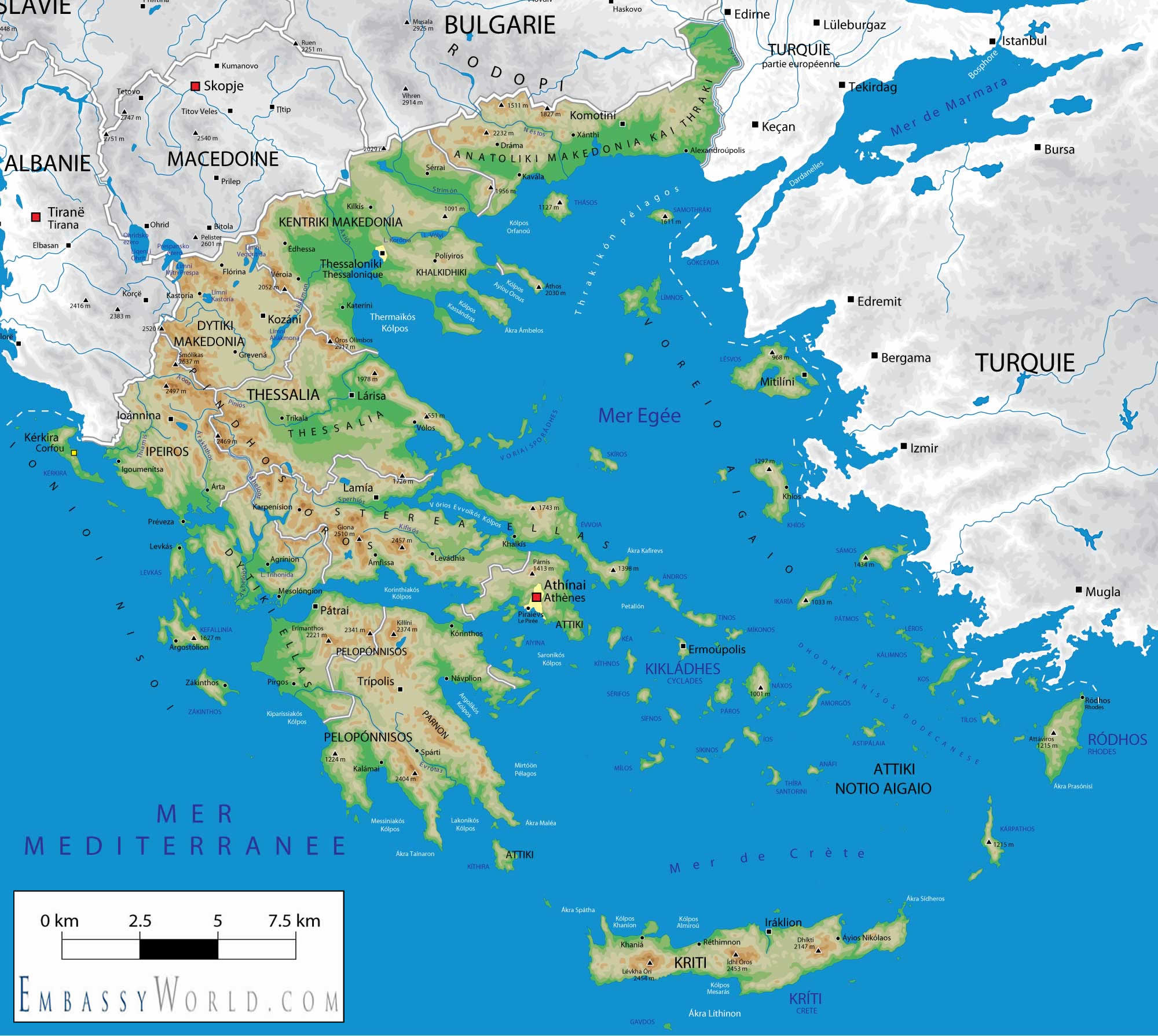 Карта греции фото