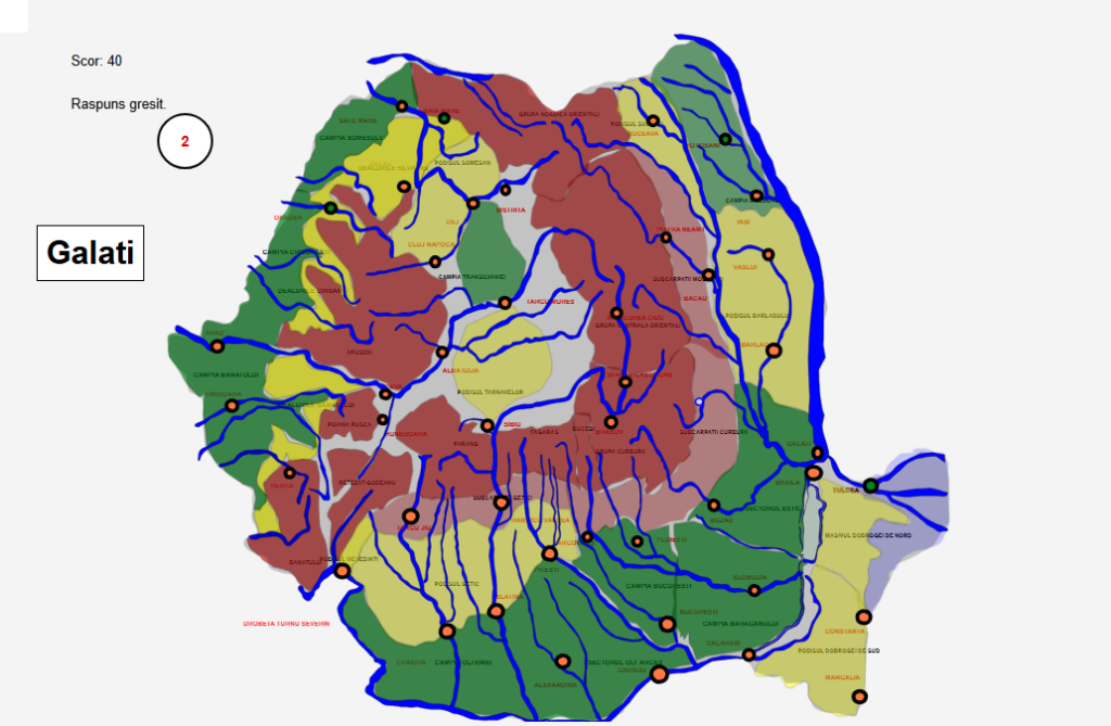 Orasele Romaniei joc geografie
