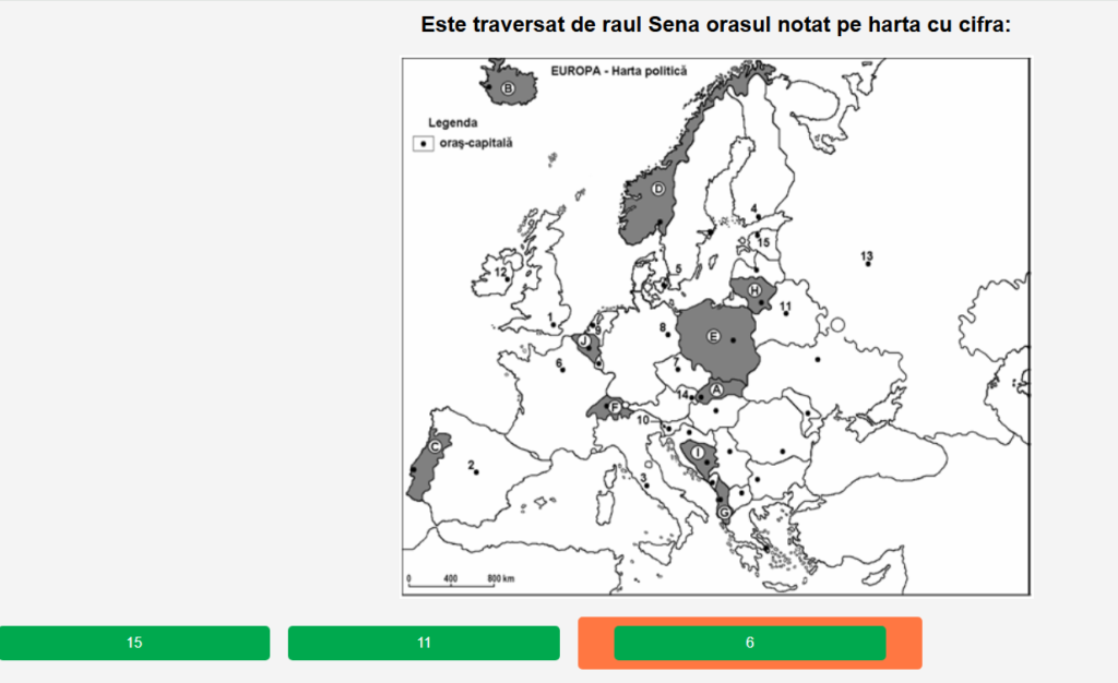Test geografie Bac Europa gratis