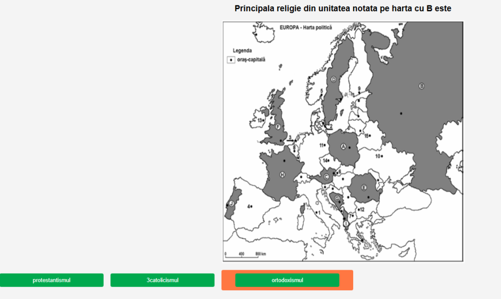 Test Geografie Bac Europa gratis