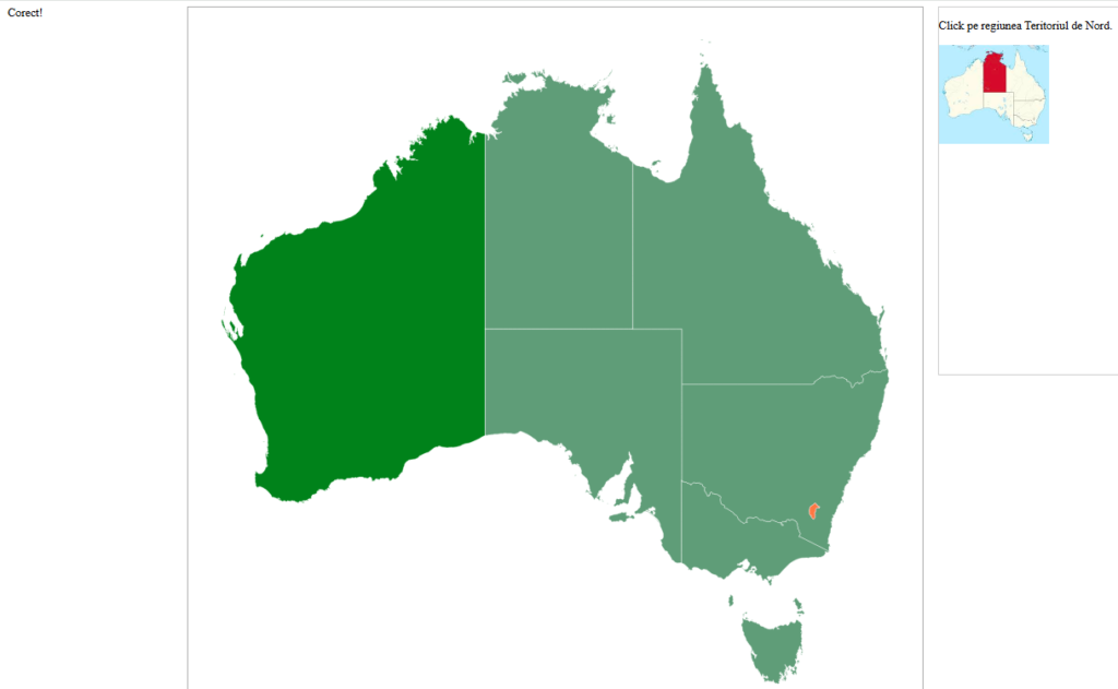        Joc geografie  Australia regiuni
