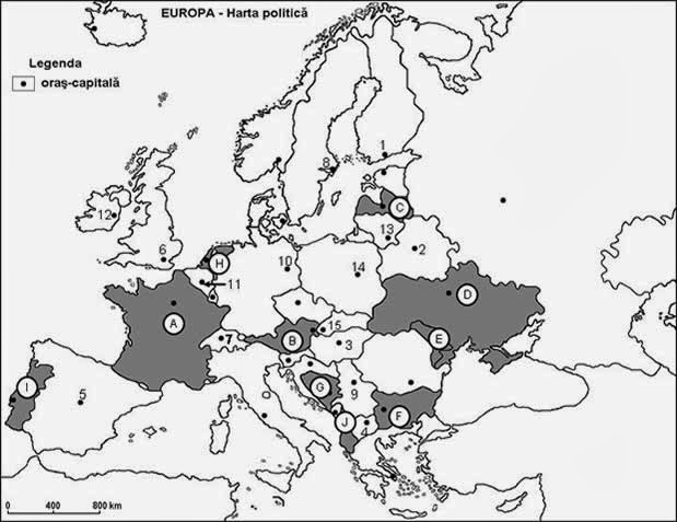 Harta Bac Geografie Europa