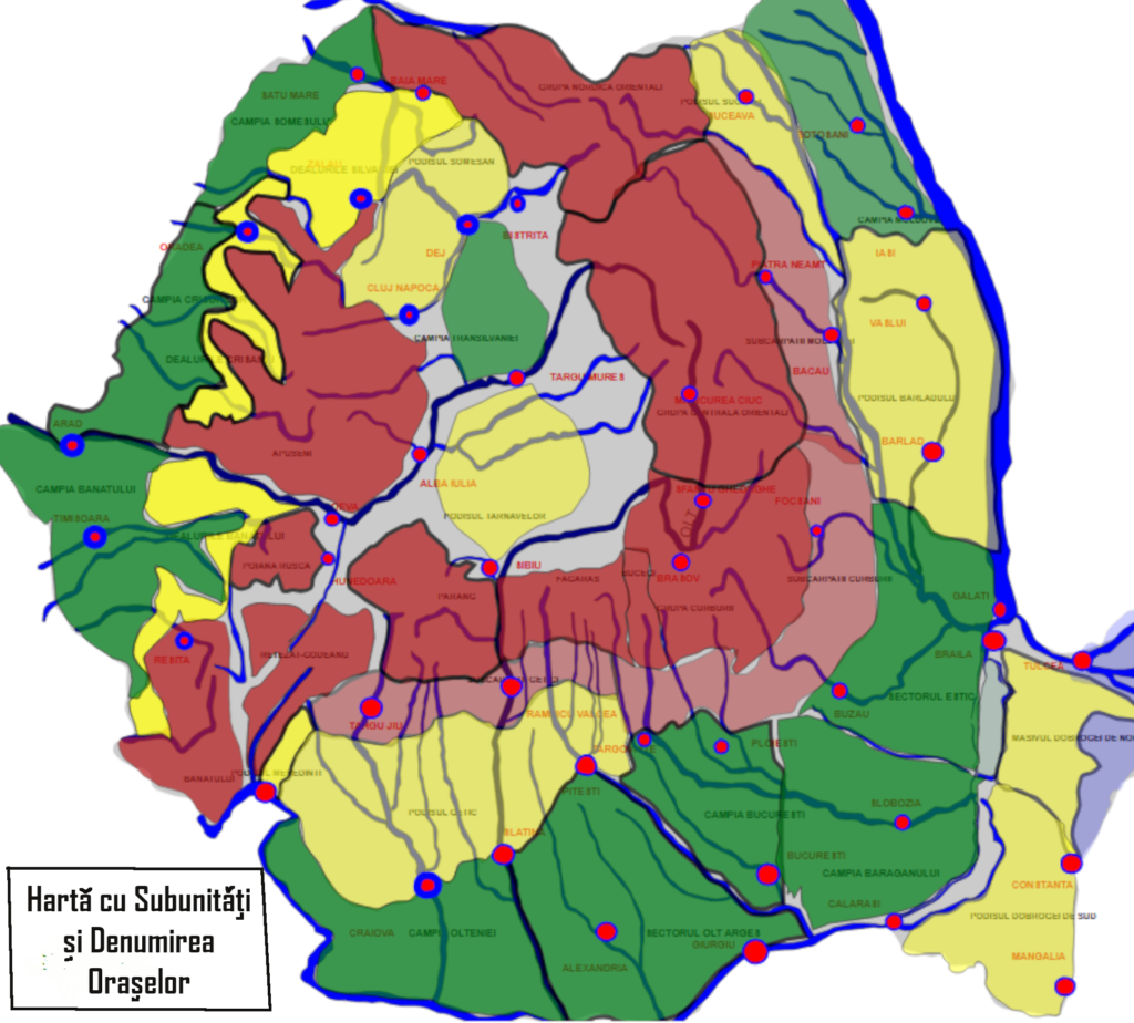 Harta Bac Subunitati si Orase Romania