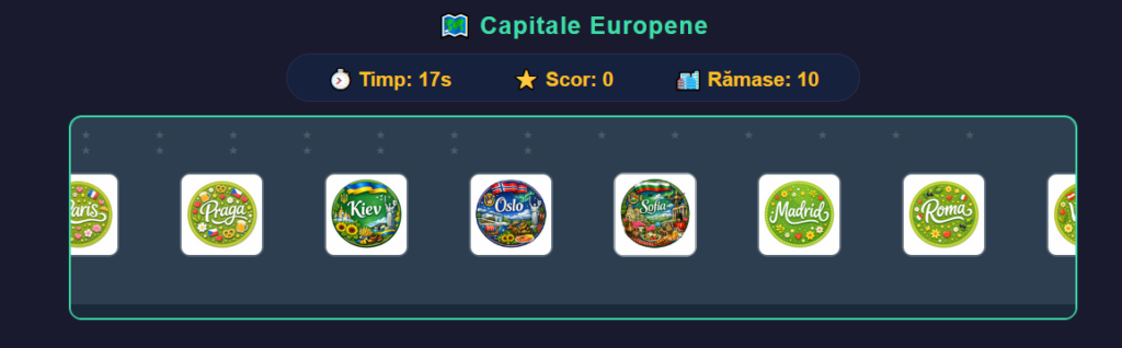 Joc geografie Capitalele Europei